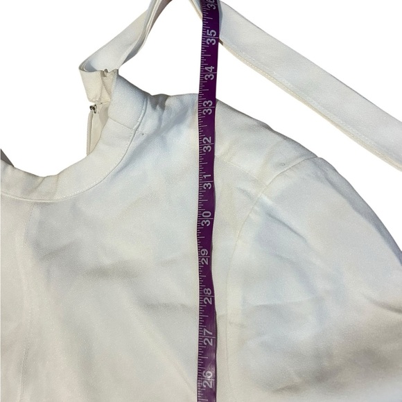 Reiss White Ivory Cora Plain Shift Dress Size 2 A Line Pockets Bell Sleeves - Picture 9 of 14
